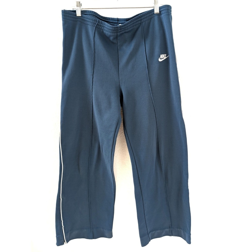 Nike Vintage Sweatpants Teal Ankle Zip Large 90s Y2K Cropped